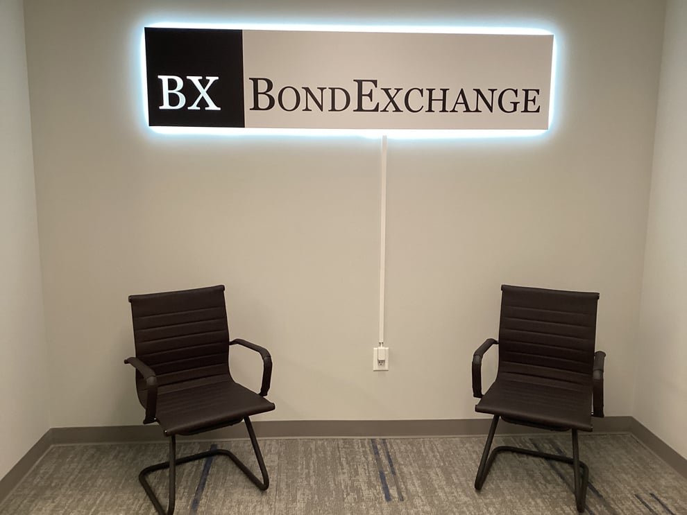 Standoff Mounted Signs in Charlotte, NC designed and installed with custom cut acrylic lettering