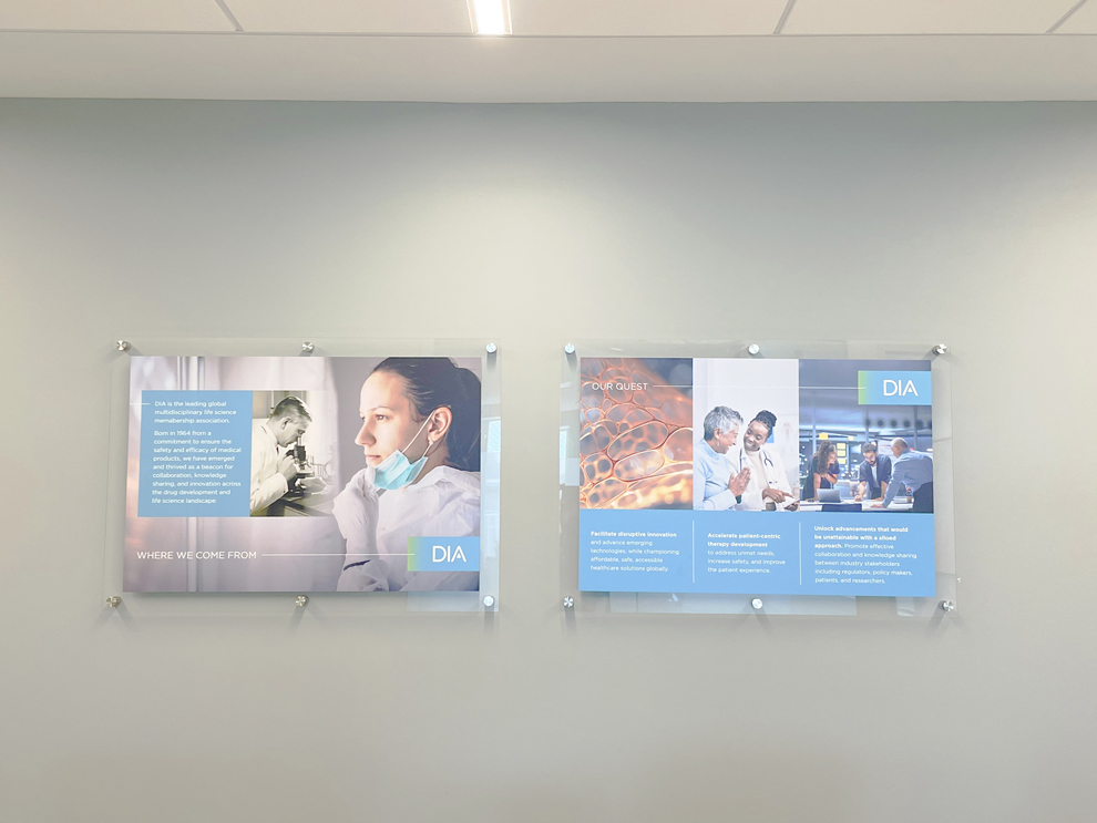 Standoff Mounted Signs in Concord, NC designed and installed for acrylic wall signs and business branding