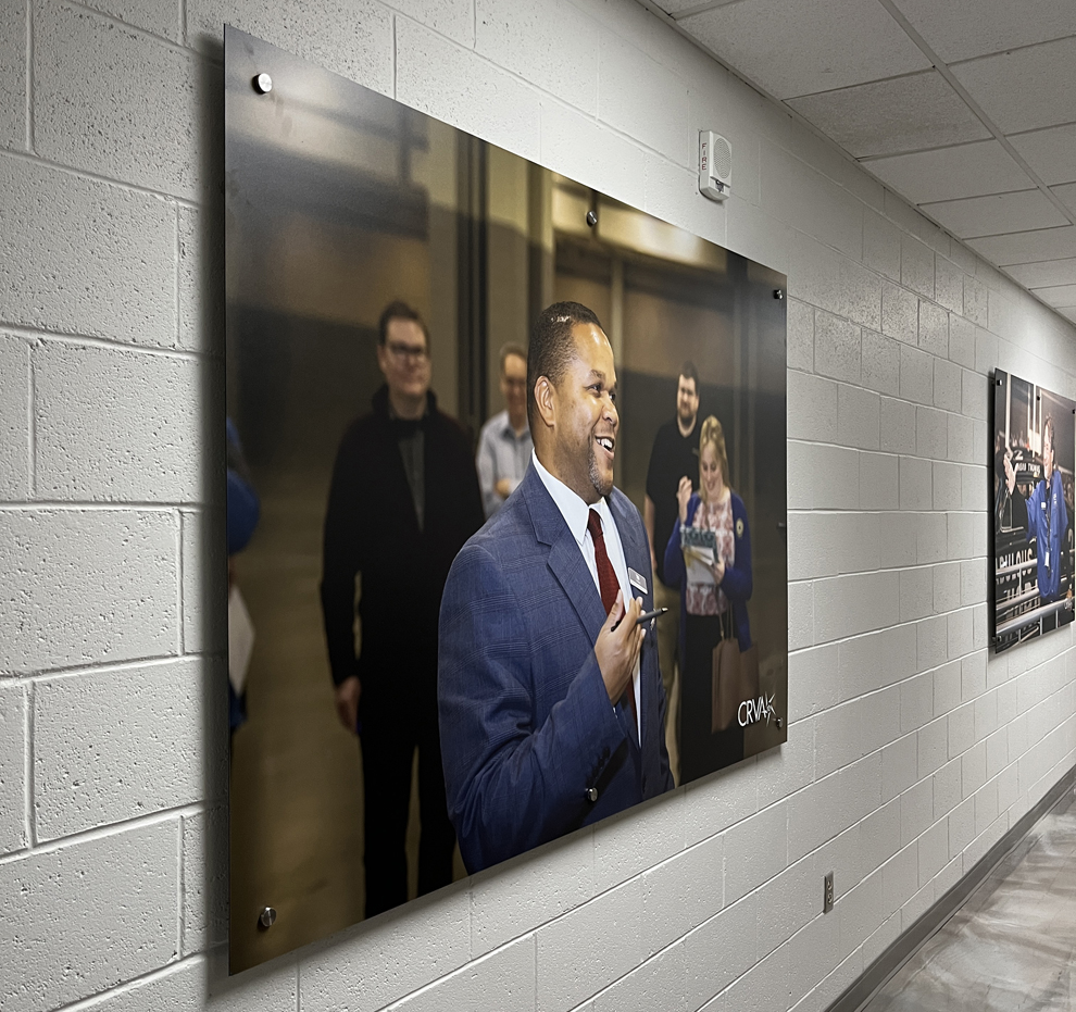 Standoff Mounted Signs in Concord, NC designed and installed for branded interior environments
