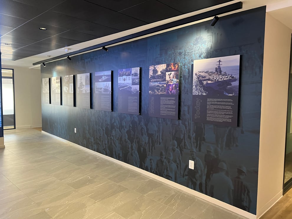 Standoff Mounted Signs in Gastonia, NC designed and installed for company identity and professional interiors