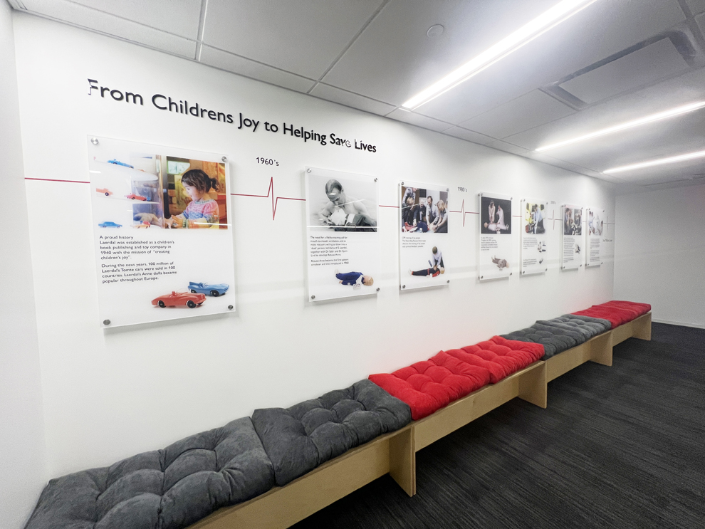 Standoff Mounted Signs in Hickory, NC designed and installed for lobby signage and client-facing displays