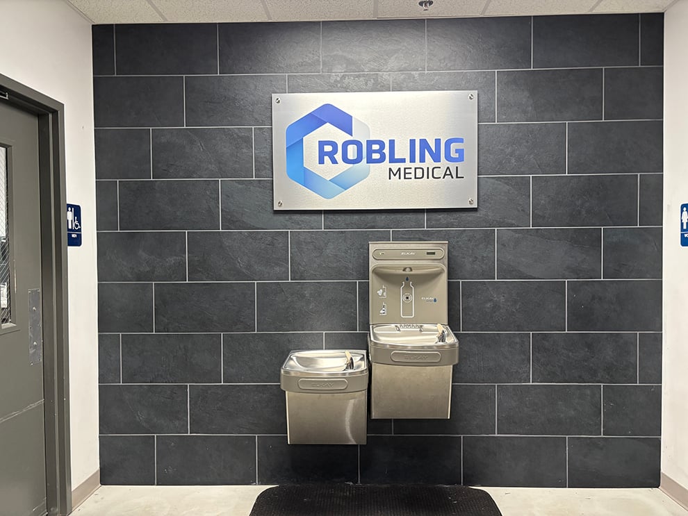 Standoff Mounted Signs in Huntersville, NC designed and installed for office wall graphics and company identity