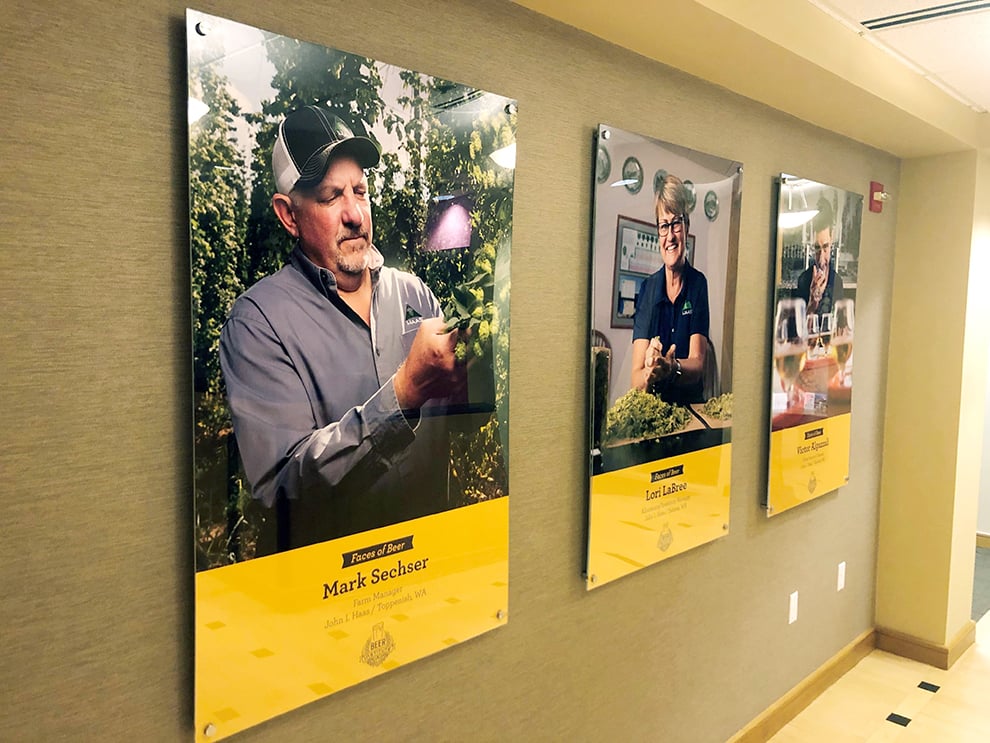 Standoff Mounted Signs in Huntersville, NC designed and installed for branded interior environments