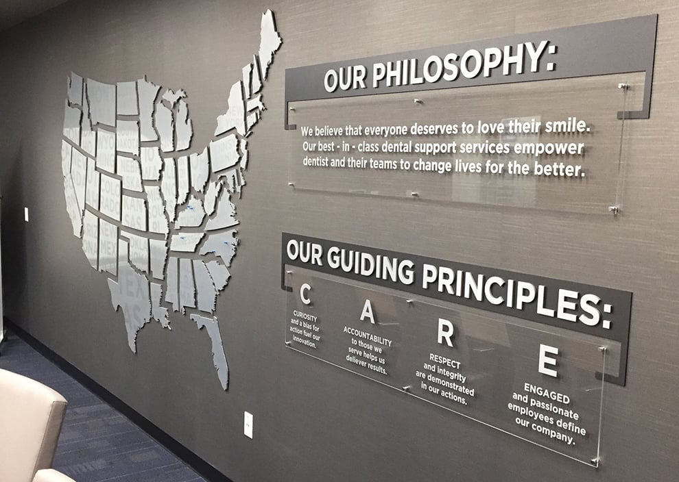 Standoff Mounted Signs in Kannapolis, NC designed and installed for professional offices and branded wall signage