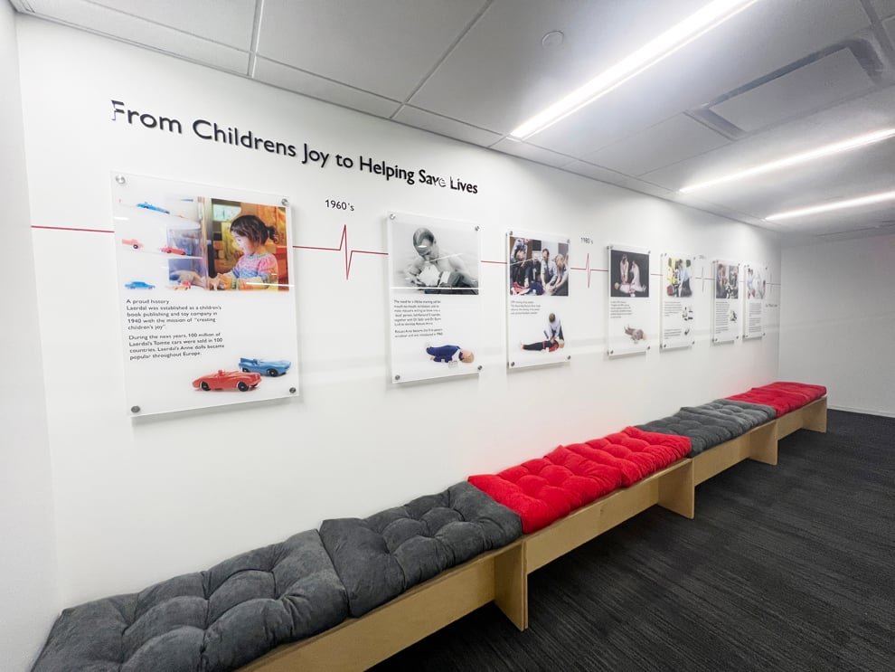 Standoff Mounted Signs in Salisbury, NC designed and installed for lobby signage and client-facing displays