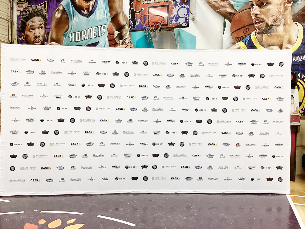 Step and repeat backdrops for corporate event branding in Charlotte, NC