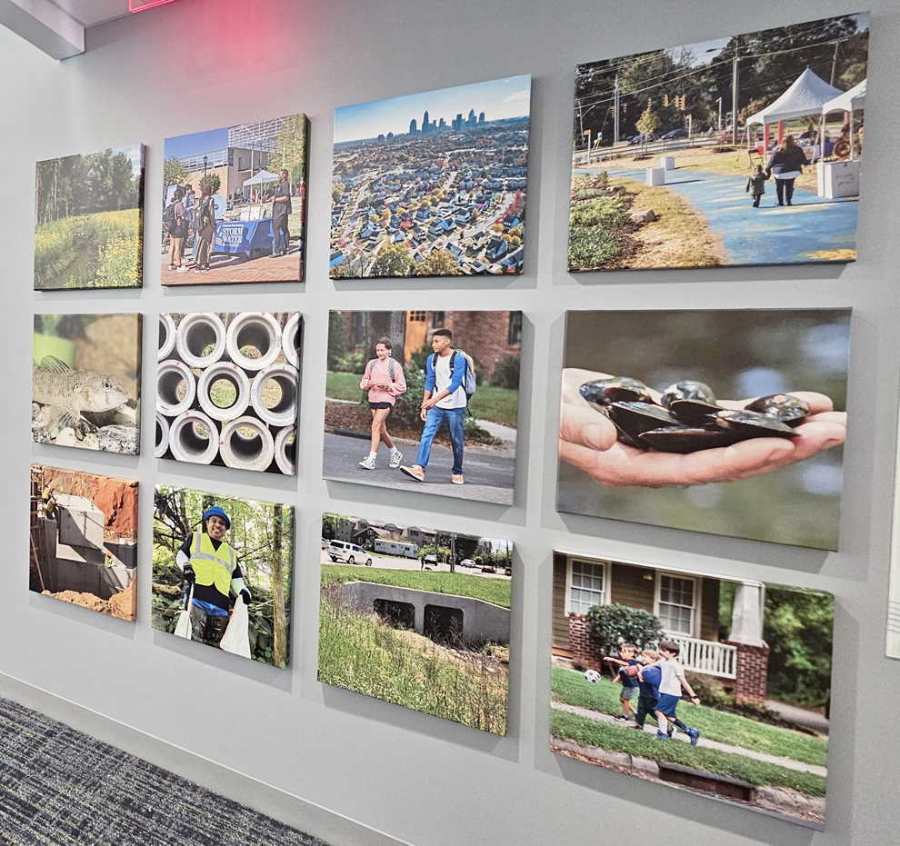 Workplace stretch canvas prints installed for company culture in Charlotte, NC