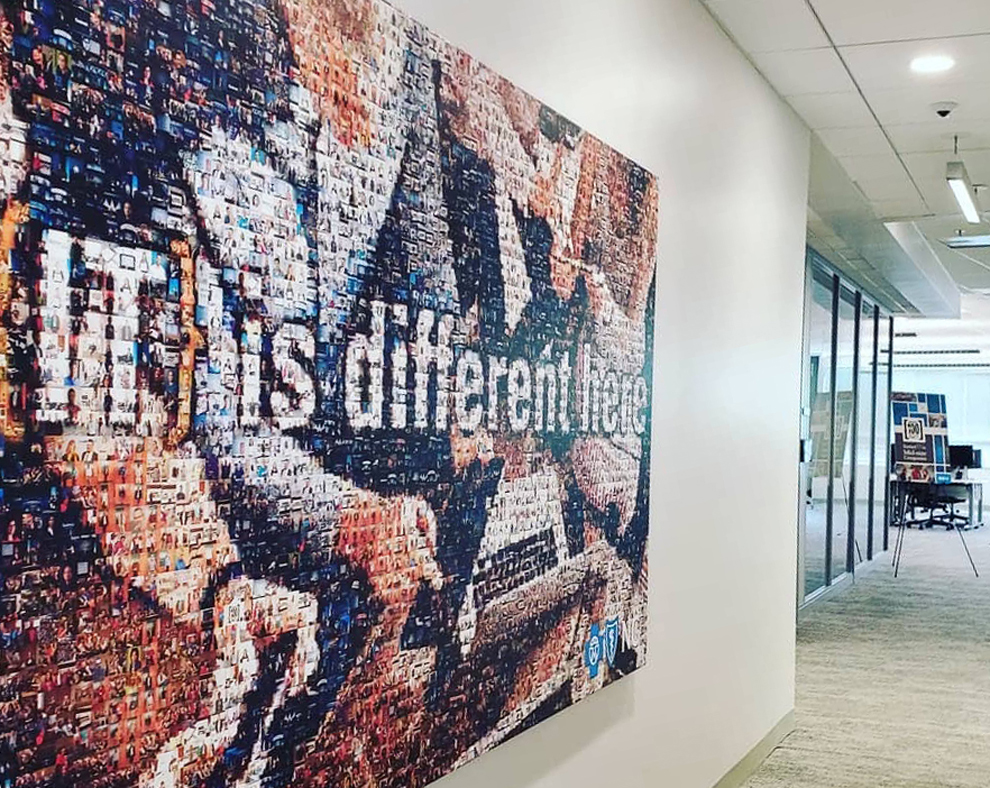 Corporate stretch canvas prints designed for branding in Charlotte, NC
