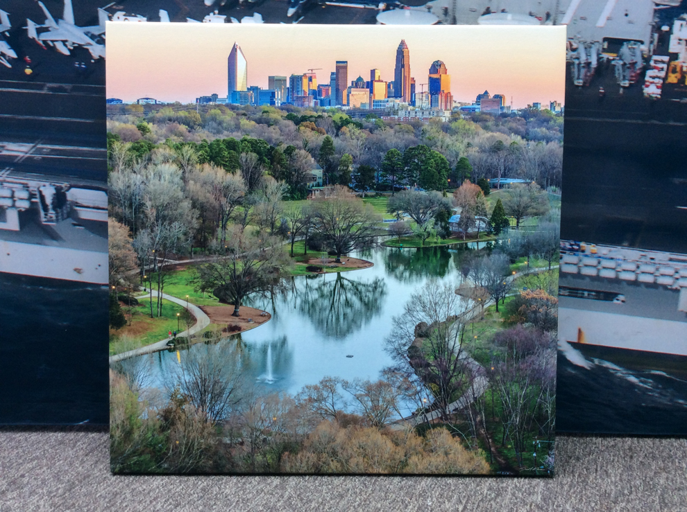 Custom stretch canvas prints for office wall branding in Charlotte, NC