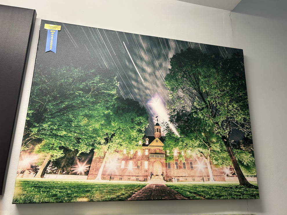 Stretch canvas prints installed for corporate workplaces in Charlotte, NC