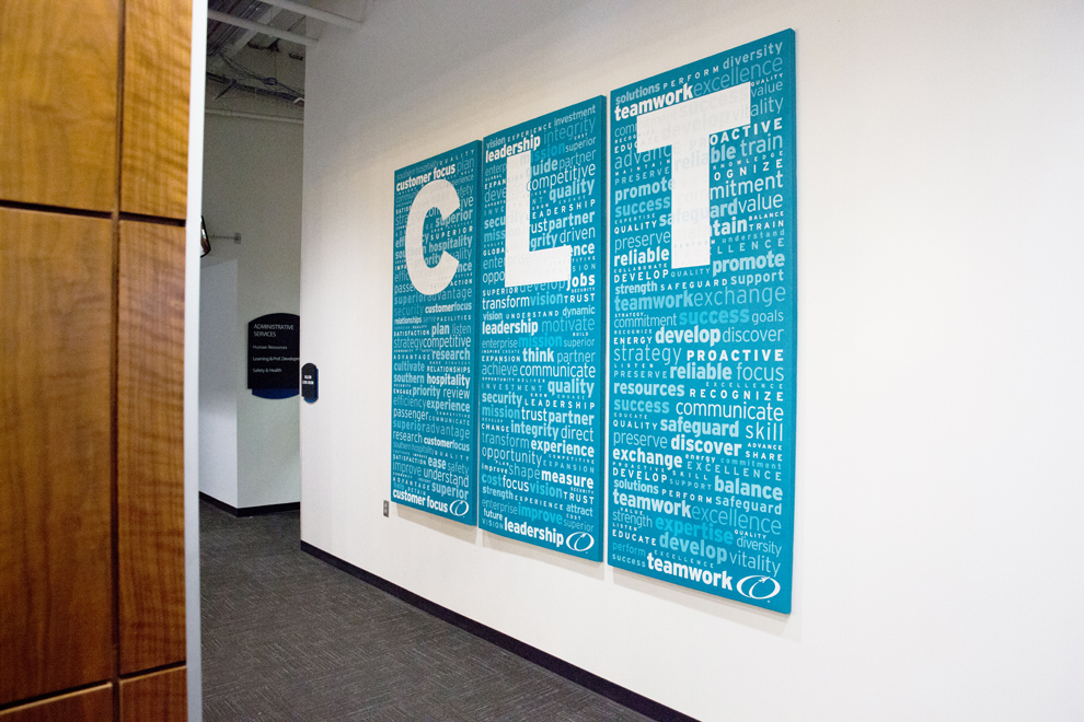 Custom stretch canvas prints enhancing workplace branding in Charlotte, NC