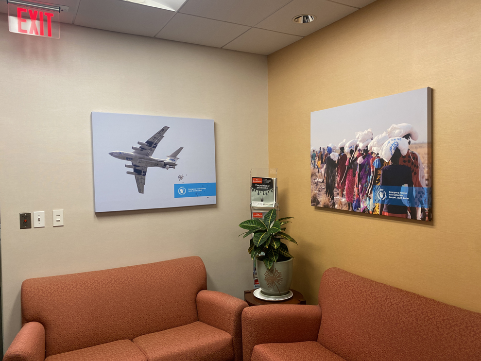 Office interior branding with custom stretch canvas prints in Charlotte, NC