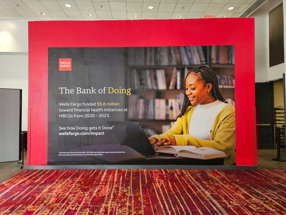 Trade show displays with branded backdrops and graphics in Concord, NC