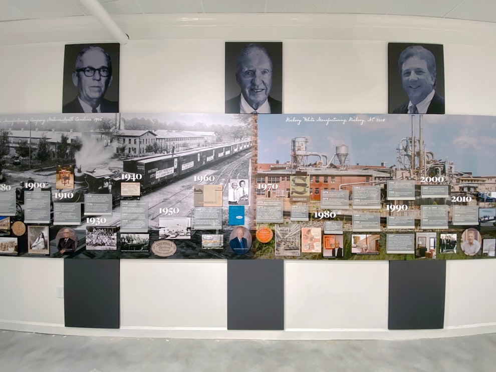 Custom wall displays for office branding in Charlotte, NC