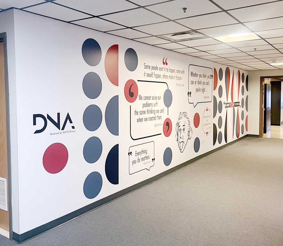 Lobby wall displays for workplaces in Charlotte, NC