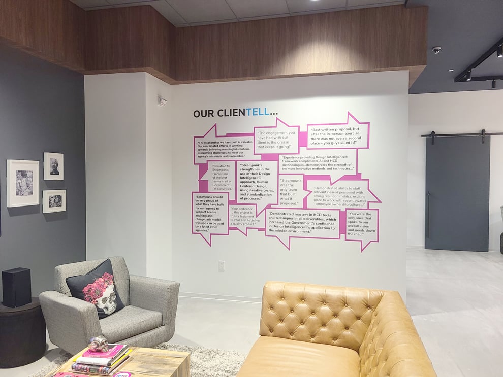 Branded wall displays for offices near Charlotte, NC