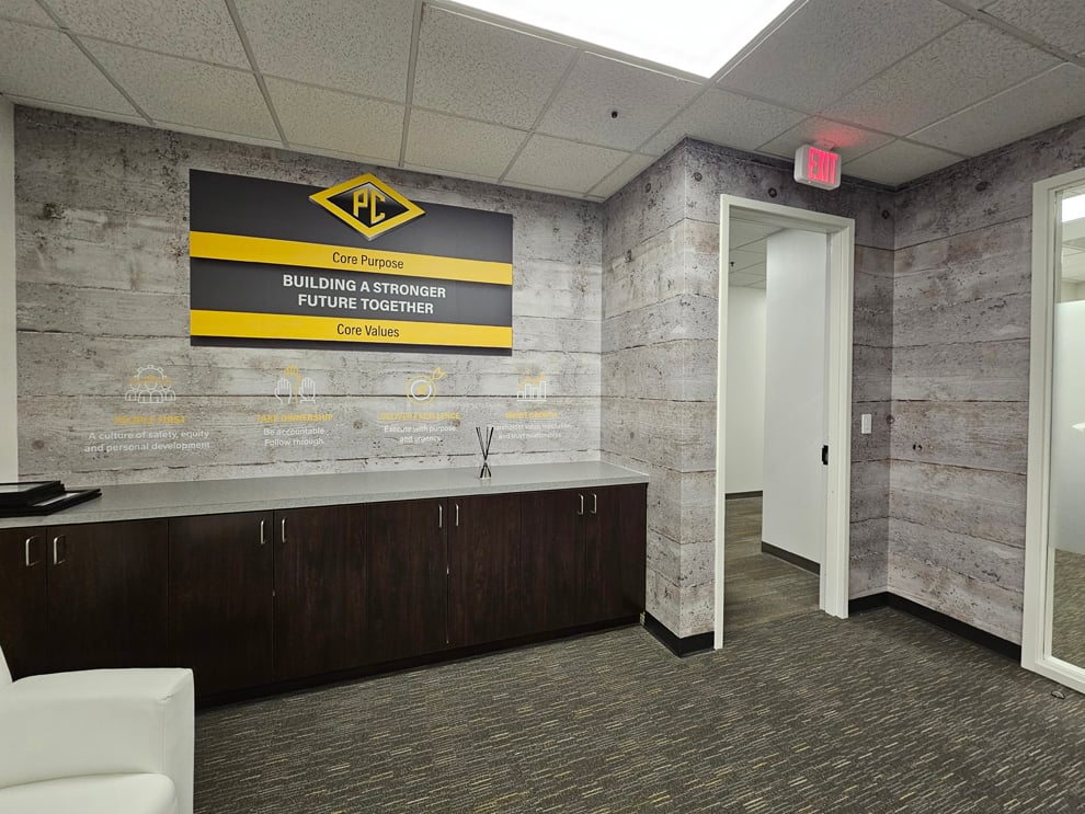 Creative wall displays for offices in Charlotte, NC