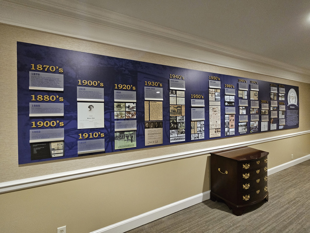 Lobby wall displays for workplaces in Kannapolis, NC