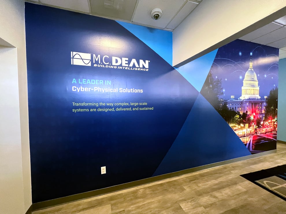 Branded wall graphics installed for workplace interiors Hickory, NC