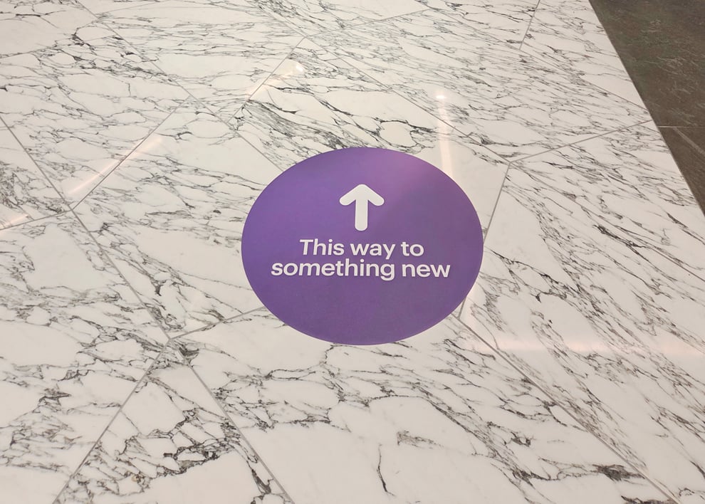 Interior directional signage designed for events in Concord, NC