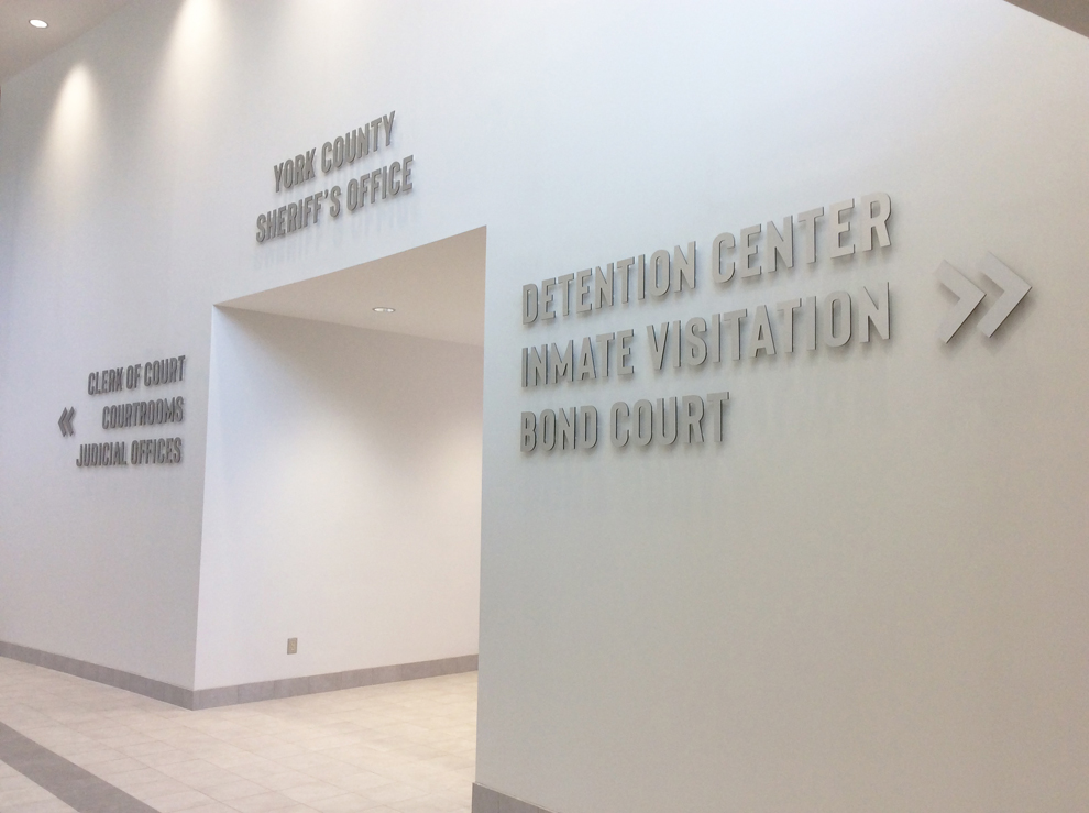 Branded wayfinding signs installed for office environments in Lincolnton, NC