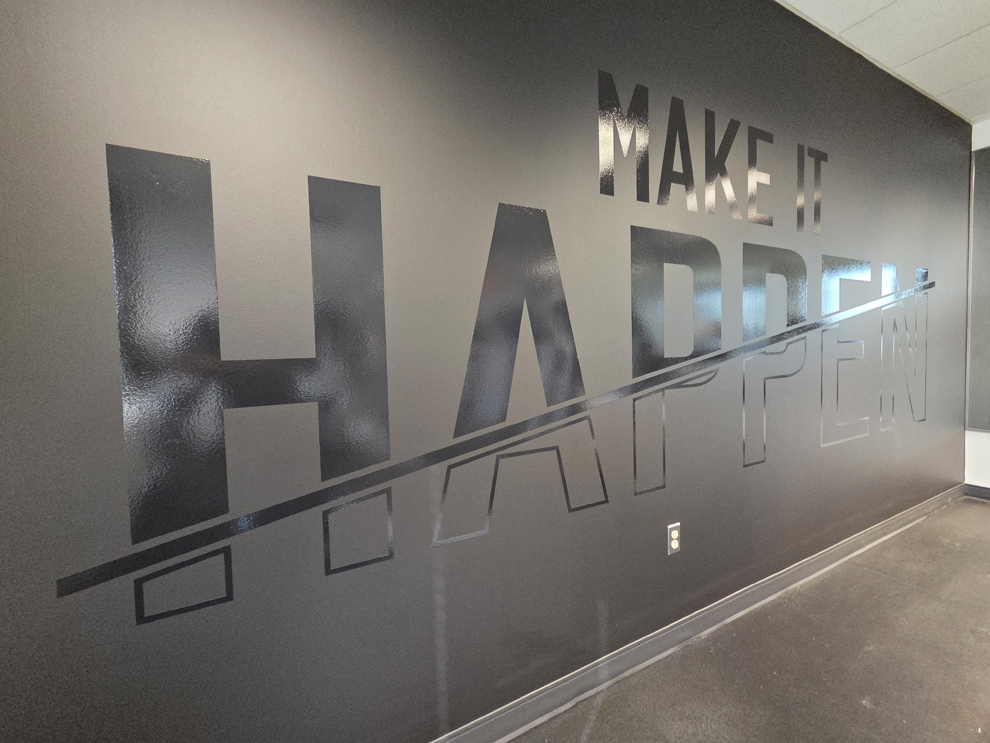 Window Graphics in Gastonia, NC designed and installed with custom decals for offices