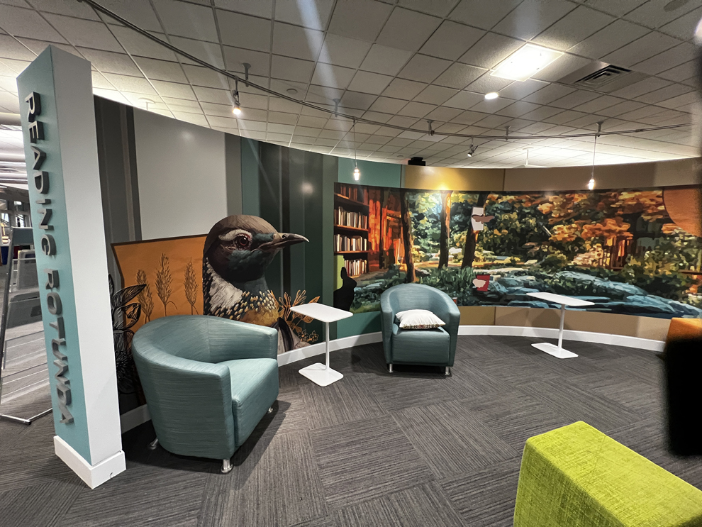 Sign Company in Statesville, NC designed and installed custom interior office signage and wall graphics