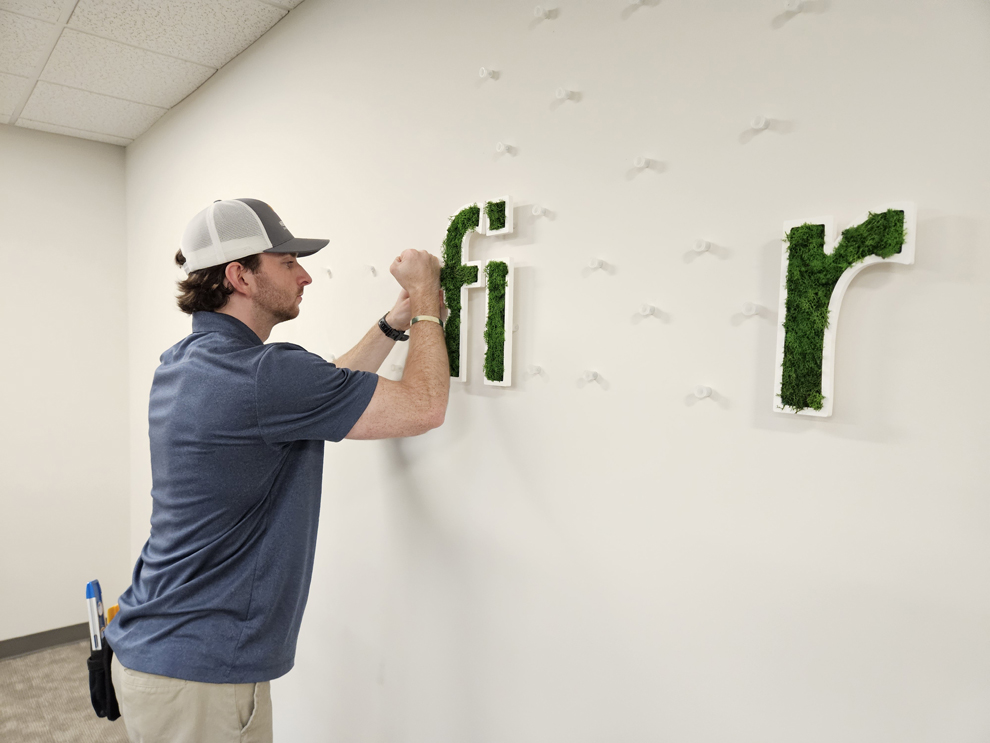 Custom office sign installation and workplace wall graphics in Salisbury, NC