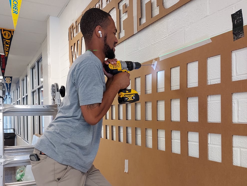 Commercial sign installation services with wall wraps in Statesville, NC