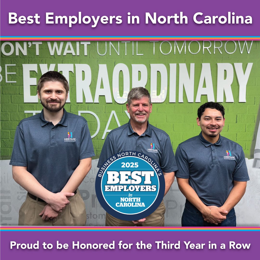 Heritage One of NC’s Best Employers for Third